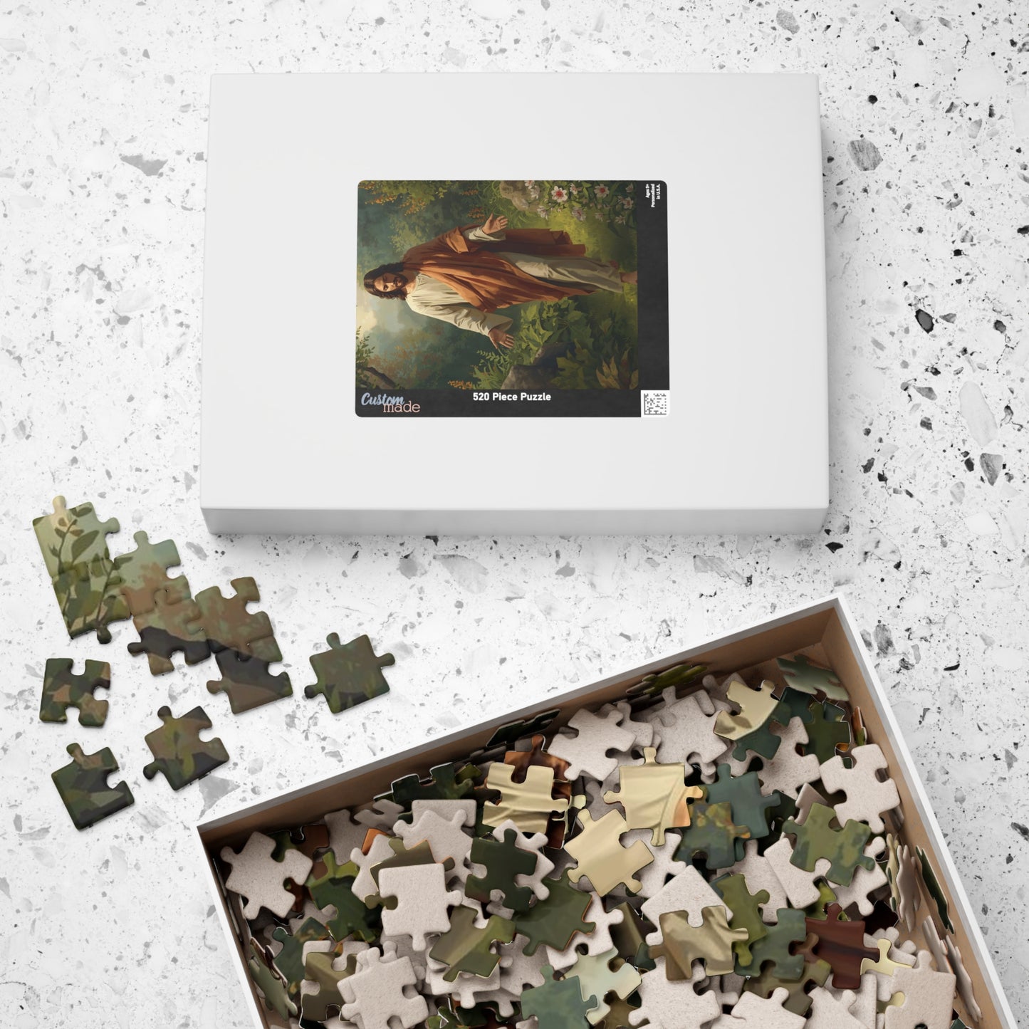 Jesus Walking in Garden Puzzle — Christian Religious Jigsaw (110/252/520/1014 pcs)