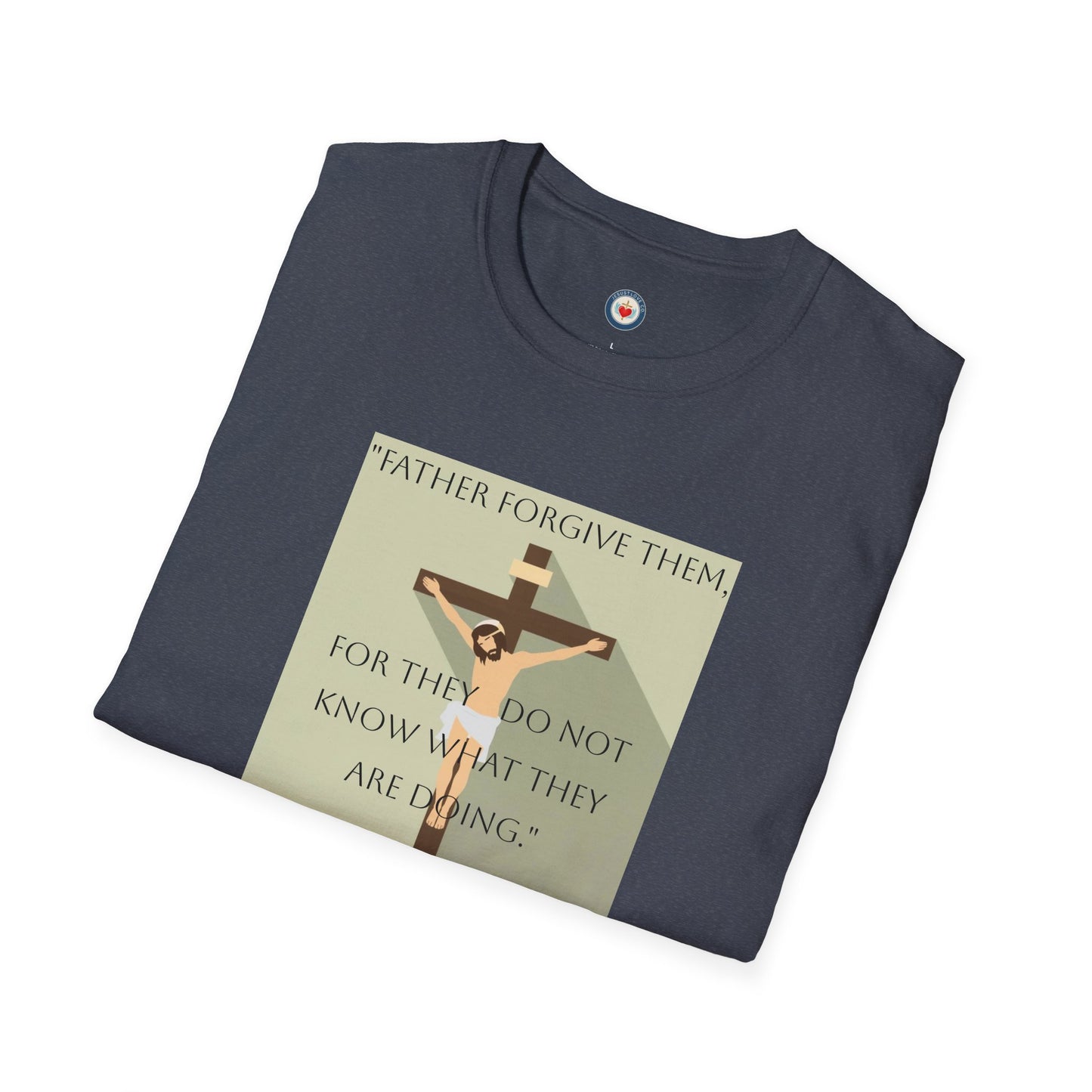 "Father Forgive Them" Luke 23:34 Jesus on Cross Graphic Tee