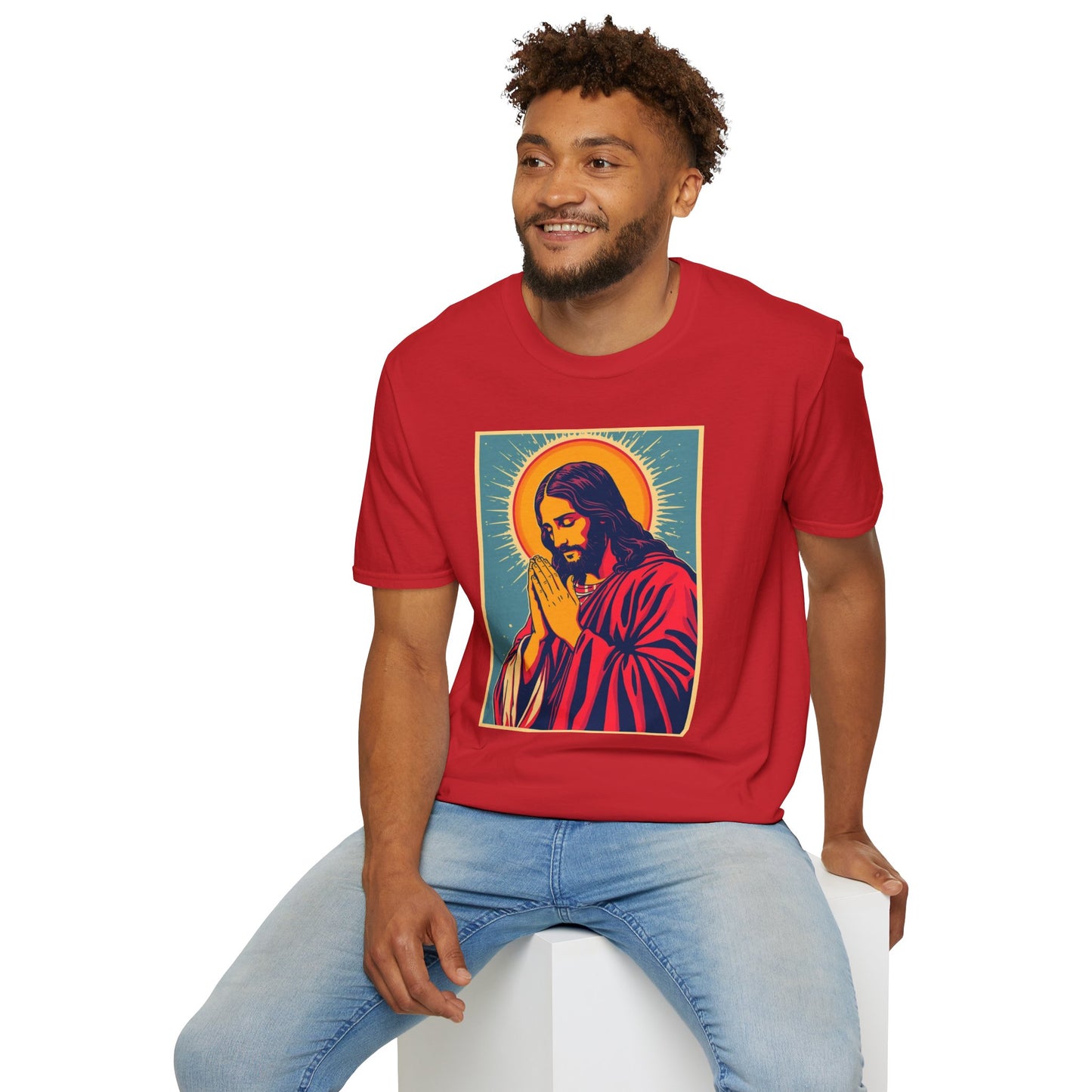 Jesus Praying Pop Art Graphing T-shirt