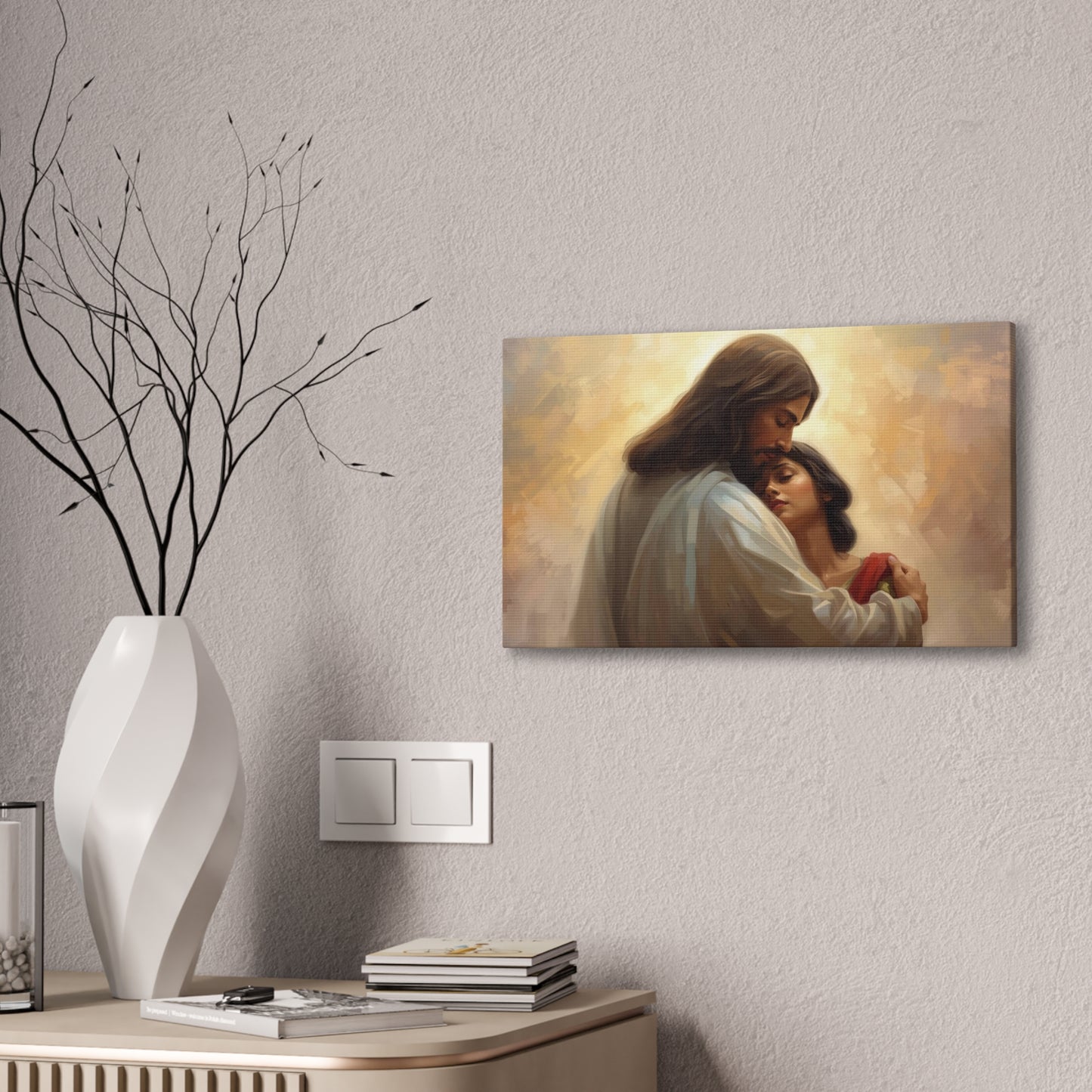 Jesus Comforting Women- Heavenly Canvas Wall Art
