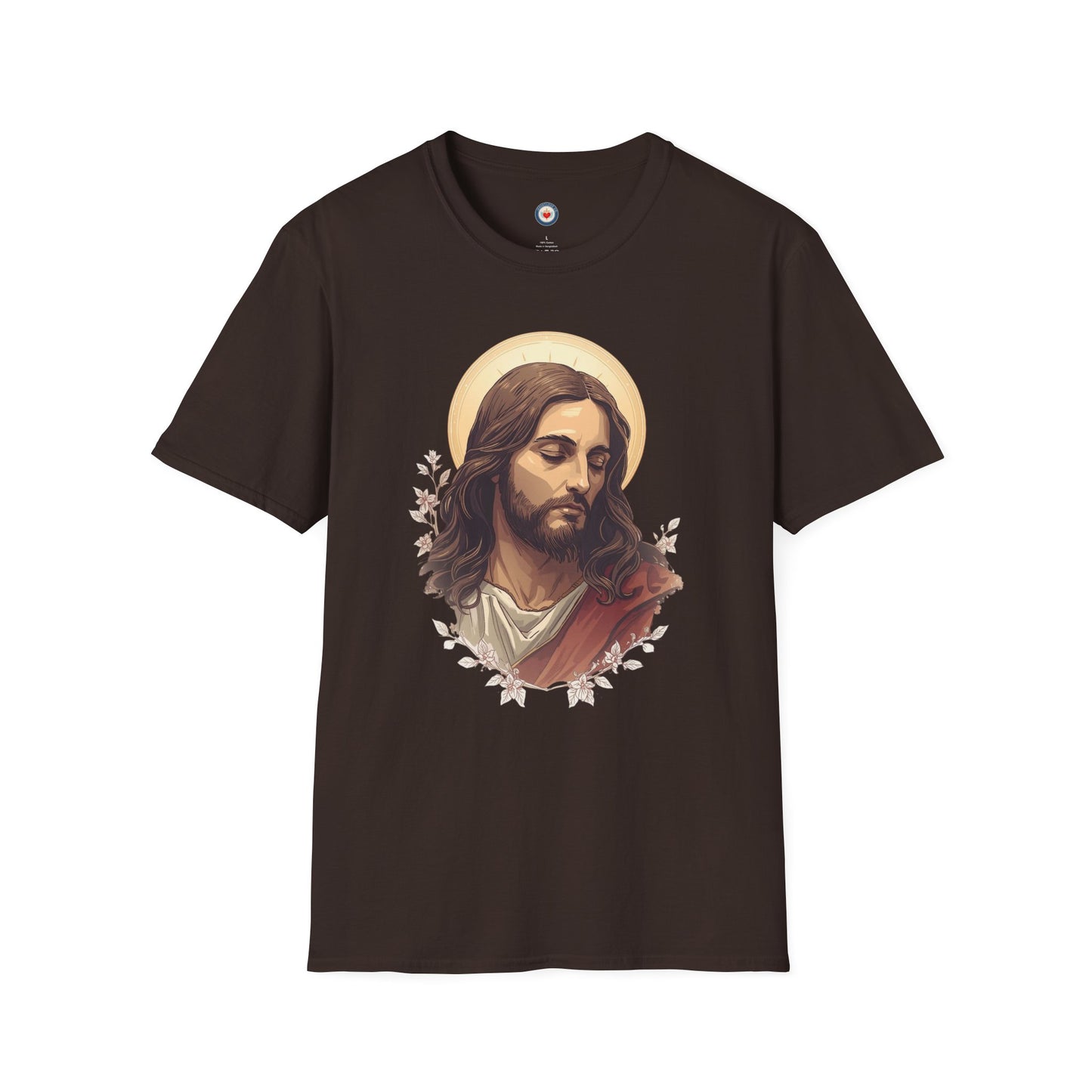 Jesus Portrait Oil Art T-Shirt — Religious Christian Graphic Tee