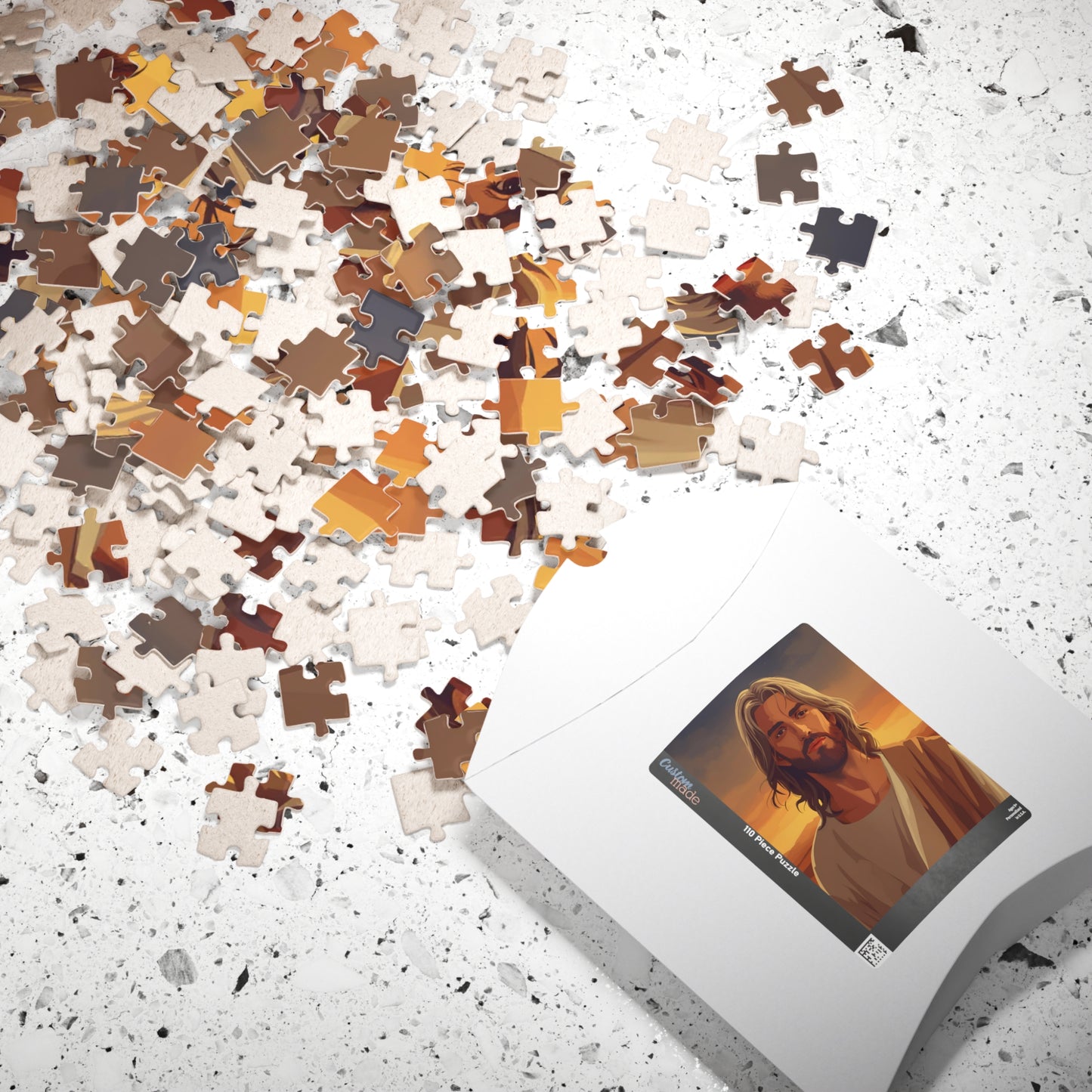 Jesus Desert Portrait Puzzle — Faith-Inspired Jigsaw (110/252/520/1014 pcs)