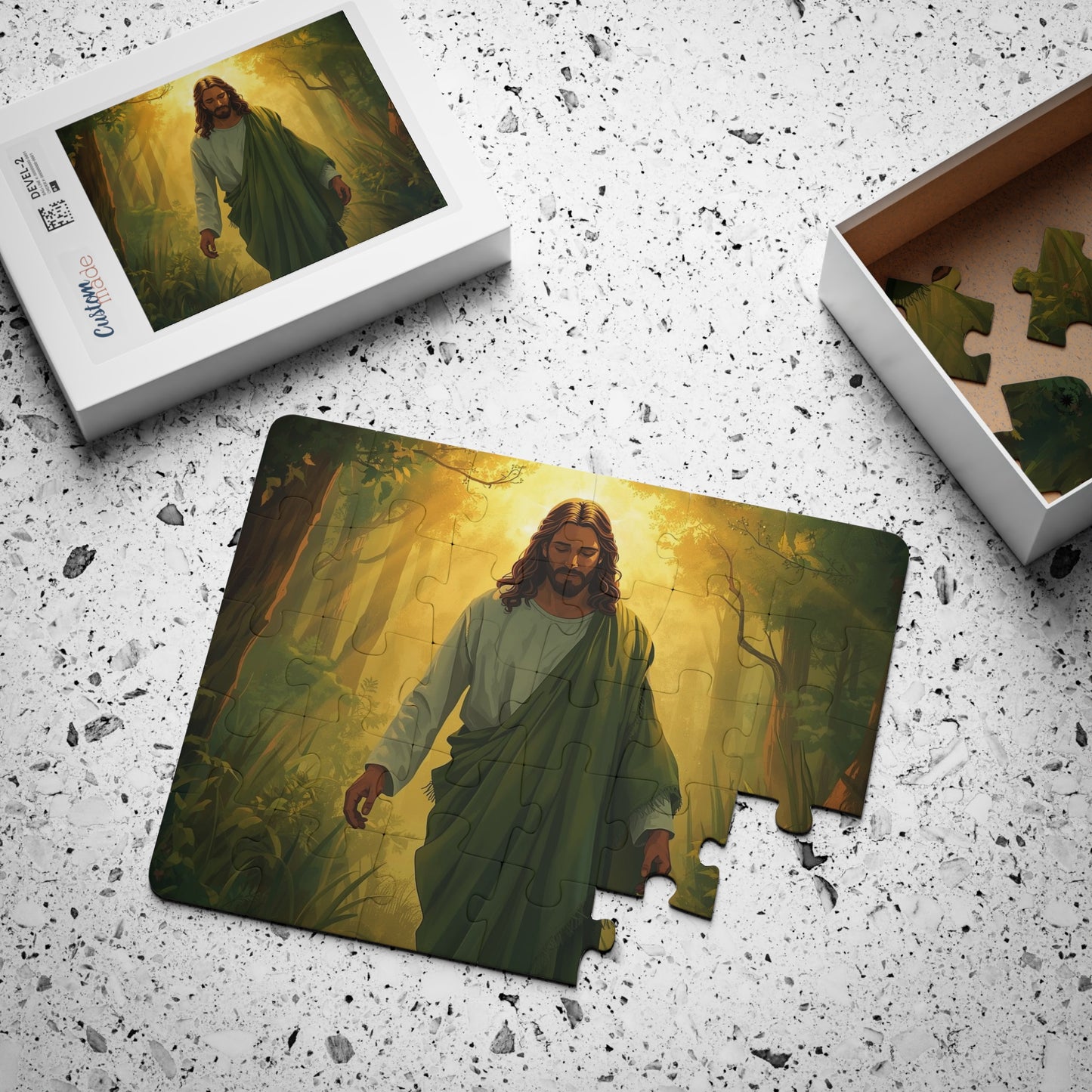 Jesus walking 30-Piece Kids Puzzle — Christian Faith Puzzle for Children
