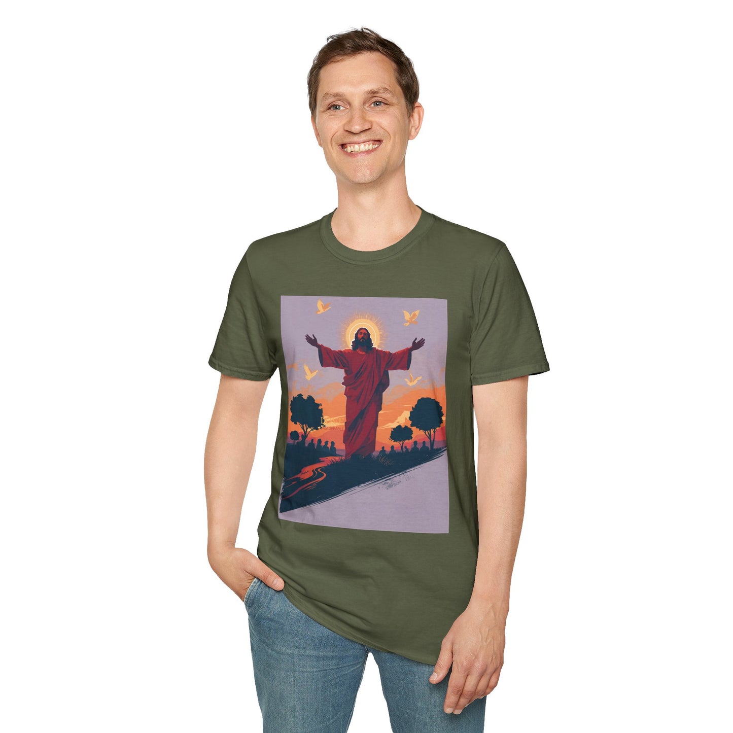 Christian Jesus Resurrection T-Shirt — Sunrise Savior Graphic Tee