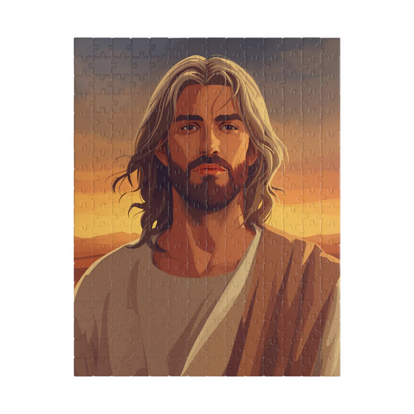 Jesus Desert Portrait Puzzle — Faith-Inspired Jigsaw (110/252/520/1014 pcs)