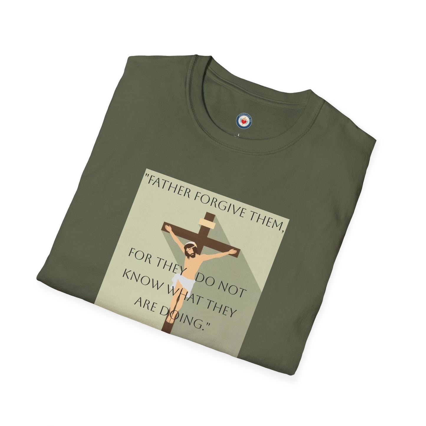 "Father Forgive Them" Luke 23:34 Jesus on Cross Graphic Tee