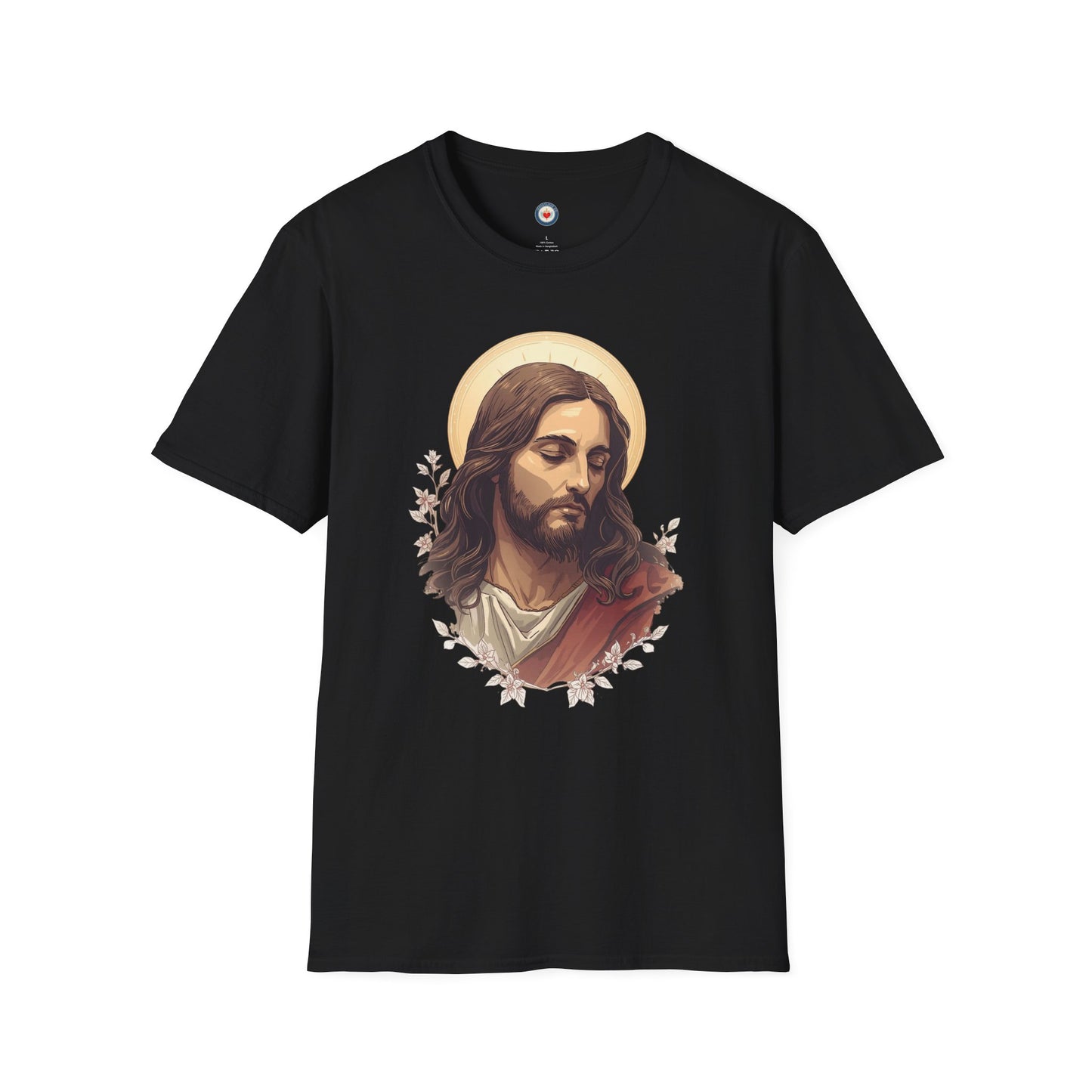 Jesus Portrait Oil Art T-Shirt — Religious Christian Graphic Tee