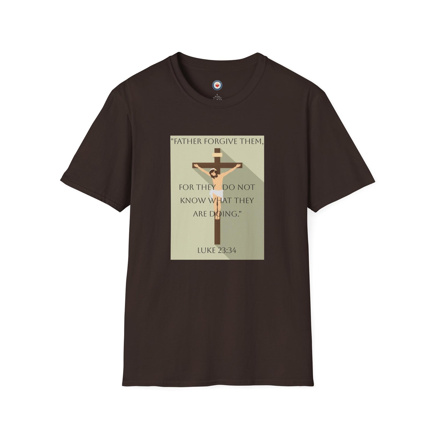 "Father Forgive Them" Luke 23:34 Jesus on Cross Graphic Tee