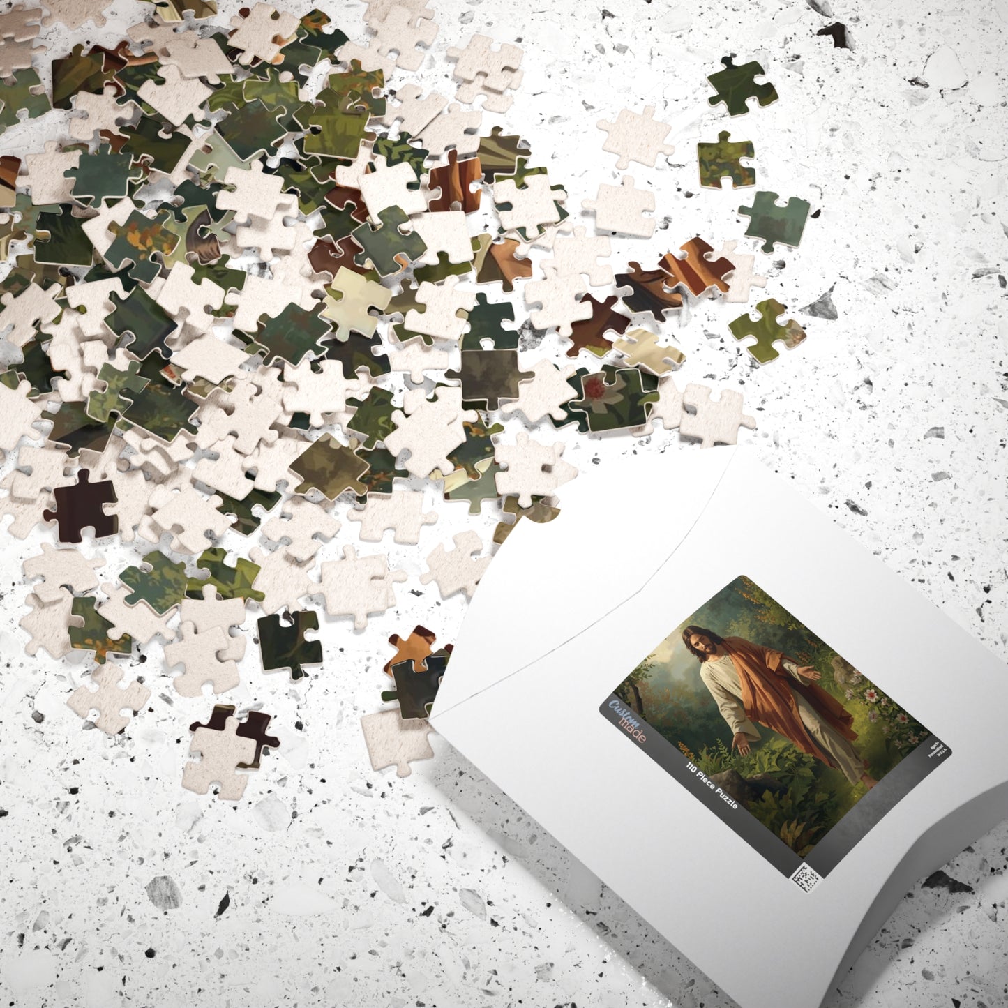Jesus Walking in Garden Puzzle — Christian Religious Jigsaw (110/252/520/1014 pcs)
