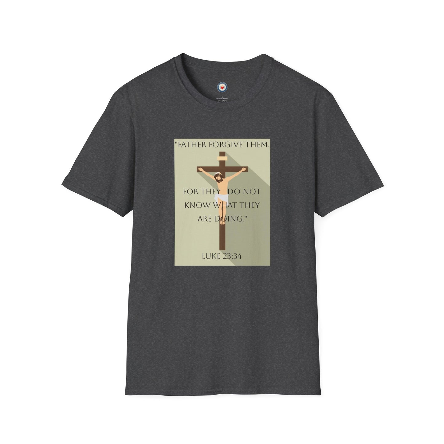 "Father Forgive Them" Luke 23:34 Jesus on Cross Graphic Tee