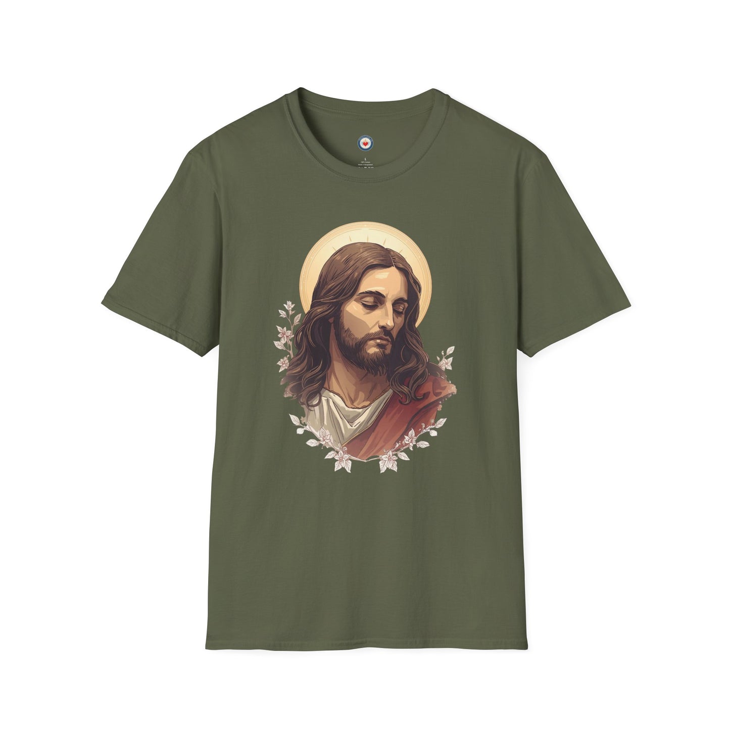 Jesus Portrait Oil Art T-Shirt — Religious Christian Graphic Tee