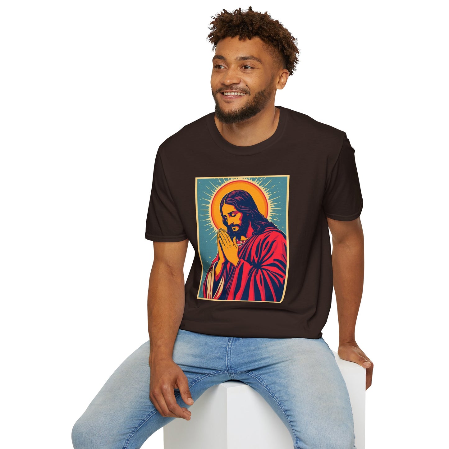 Jesus Praying Pop Art Graphing T-shirt