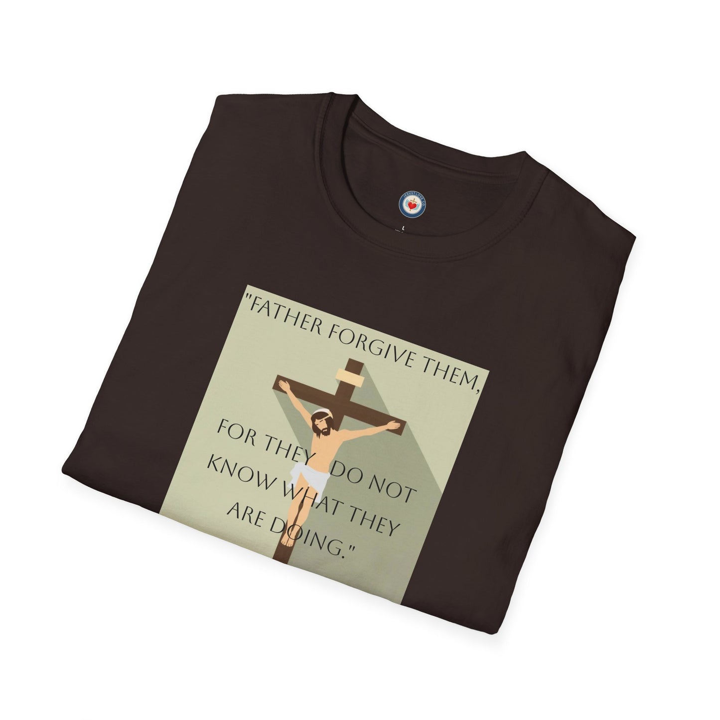 "Father Forgive Them" Luke 23:34 Jesus on Cross Graphic Tee