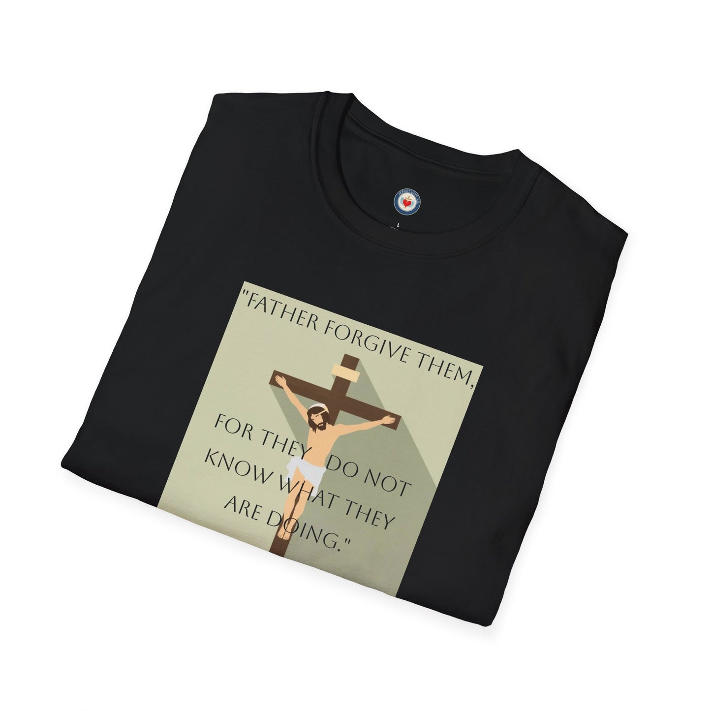"Father Forgive Them" Luke 23:34 Jesus on Cross Graphic Tee