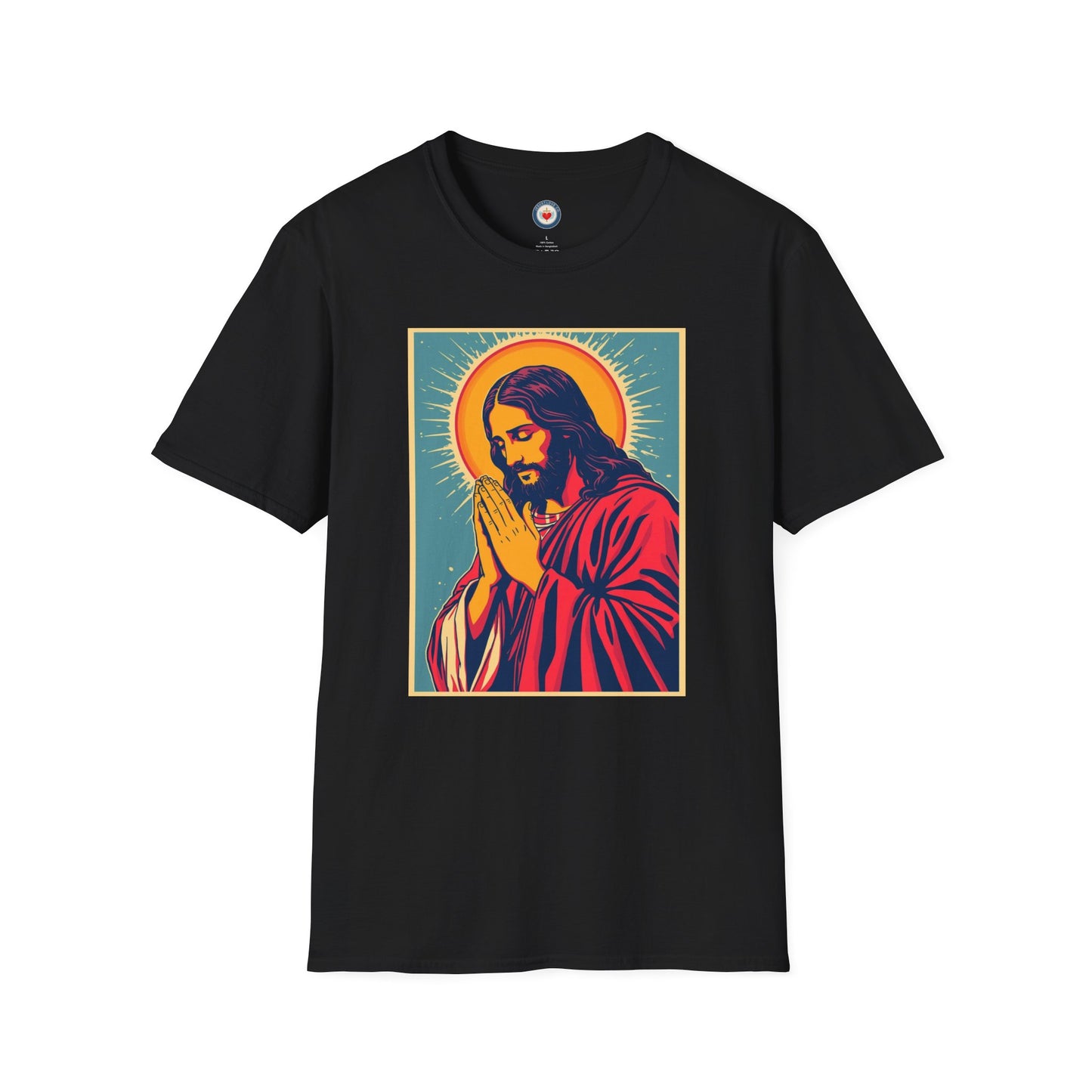 Jesus Praying Pop Art Graphing T-shirt