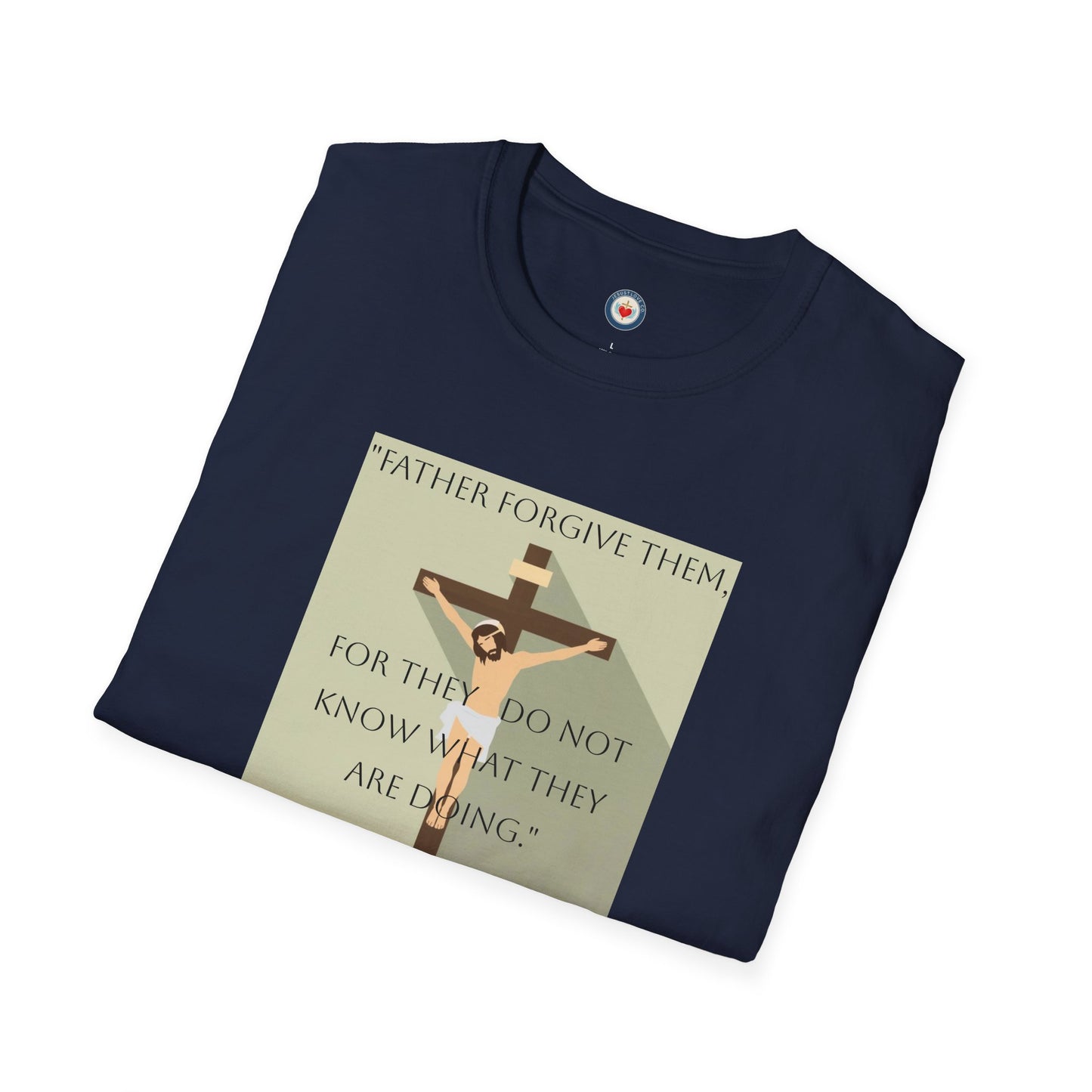 "Father Forgive Them" Luke 23:34 Jesus on Cross Graphic Tee