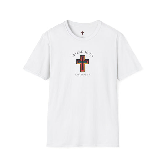 Spread Jesus Graphic T-Shirt — Retro Halo Christian Faith Tee