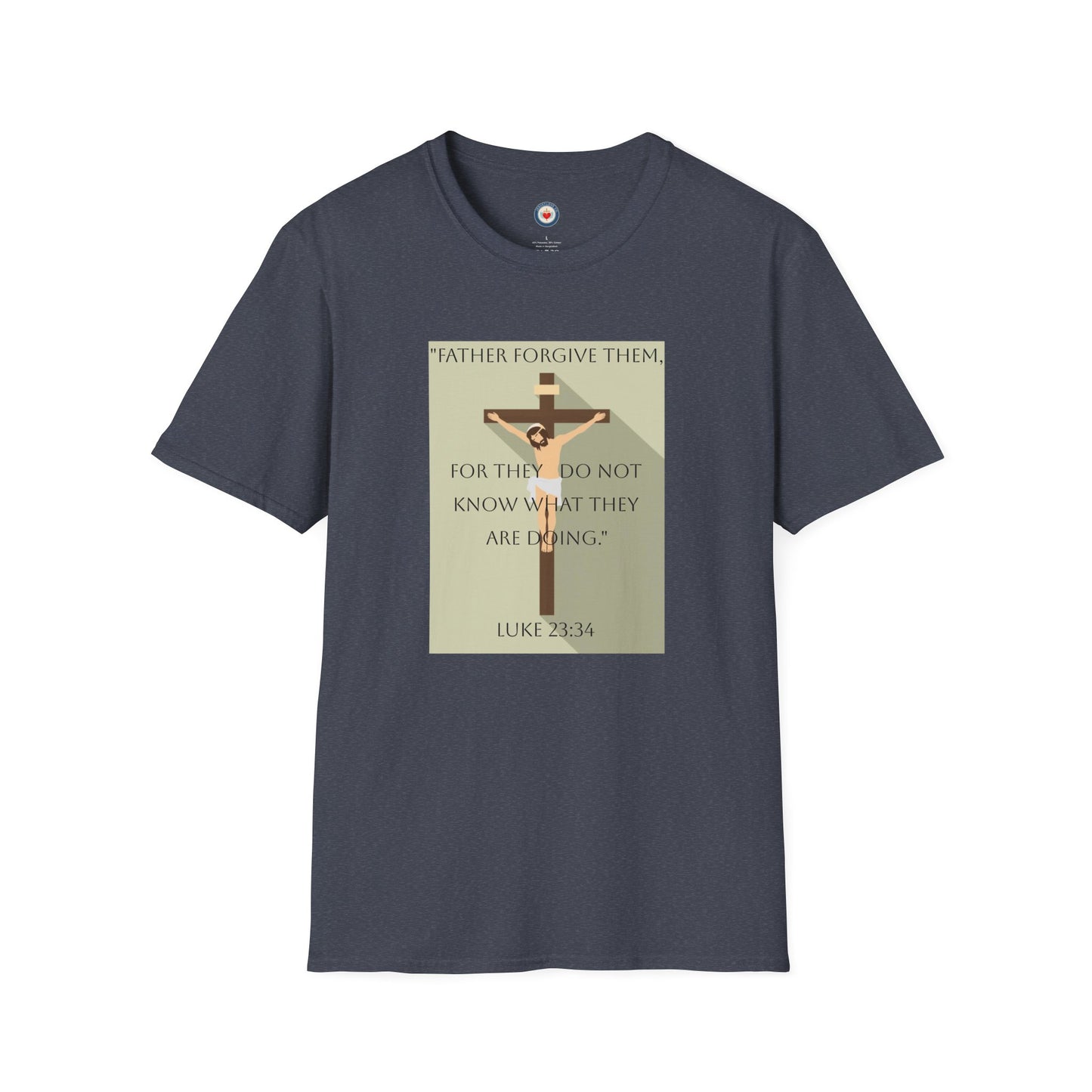 "Father Forgive Them" Luke 23:34 Jesus on Cross Graphic Tee