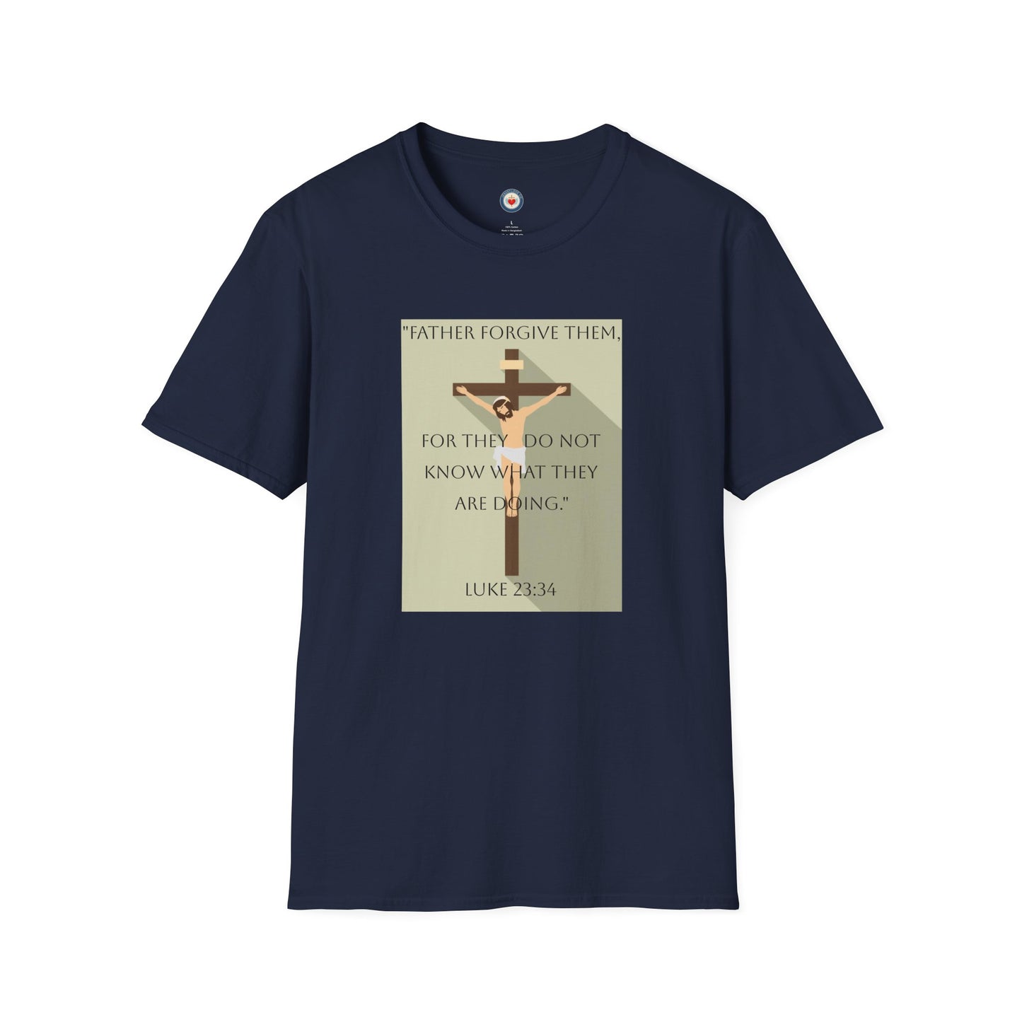 "Father Forgive Them" Luke 23:34 Jesus on Cross Graphic Tee