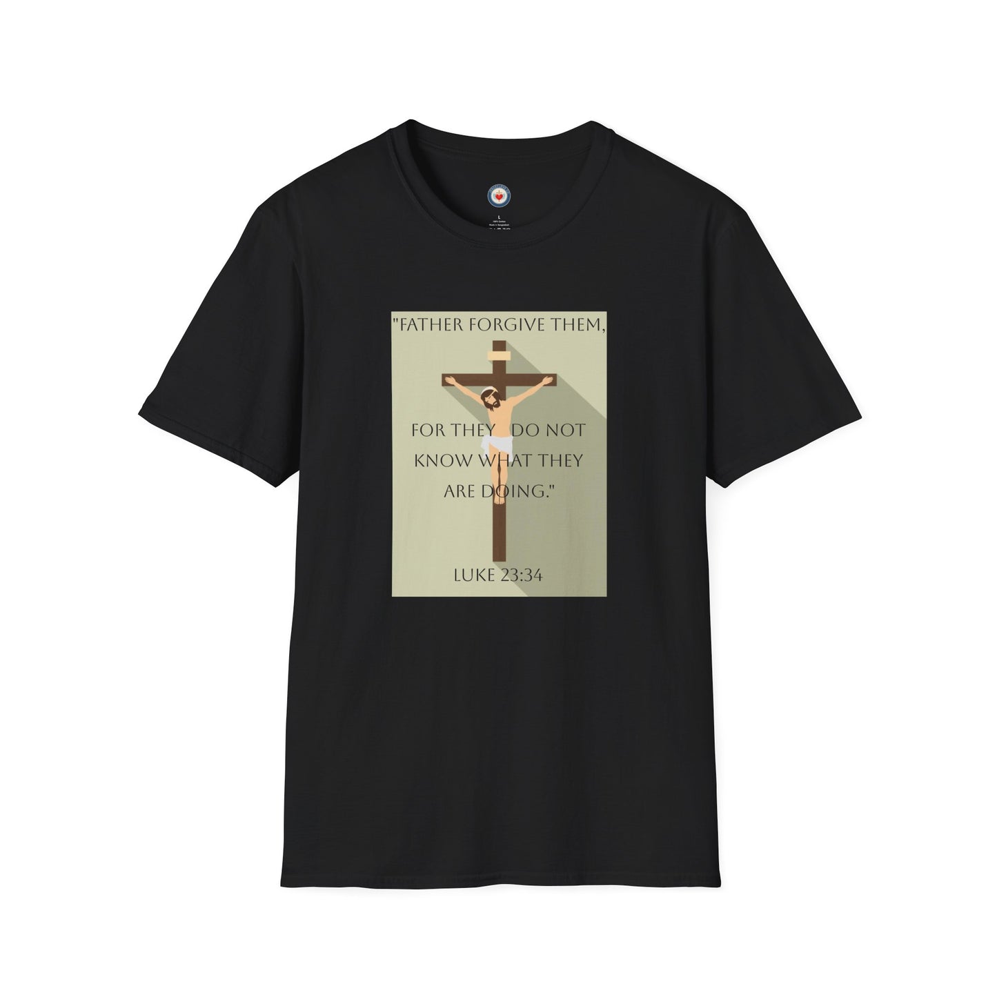 "Father Forgive Them" Luke 23:34 Jesus on Cross Graphic Tee