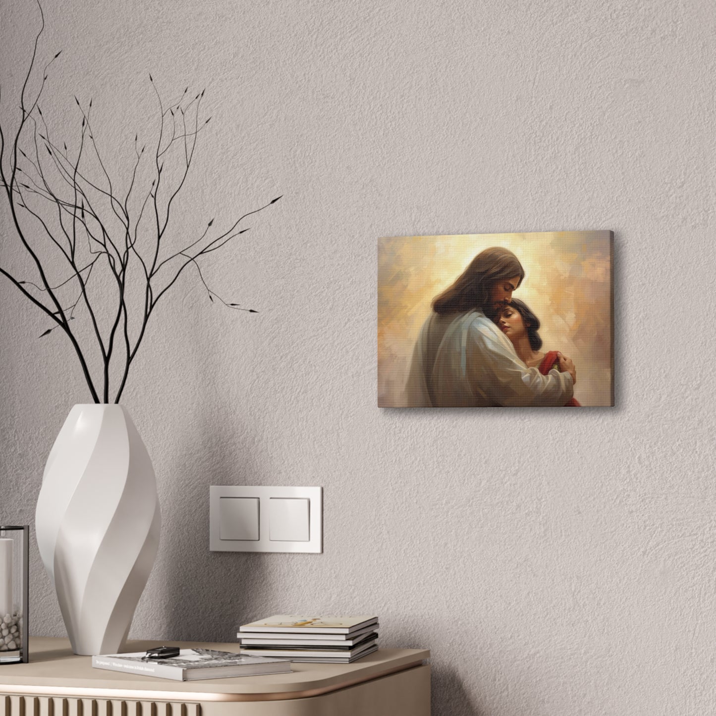 Jesus Comforting Women- Heavenly Canvas Wall Art