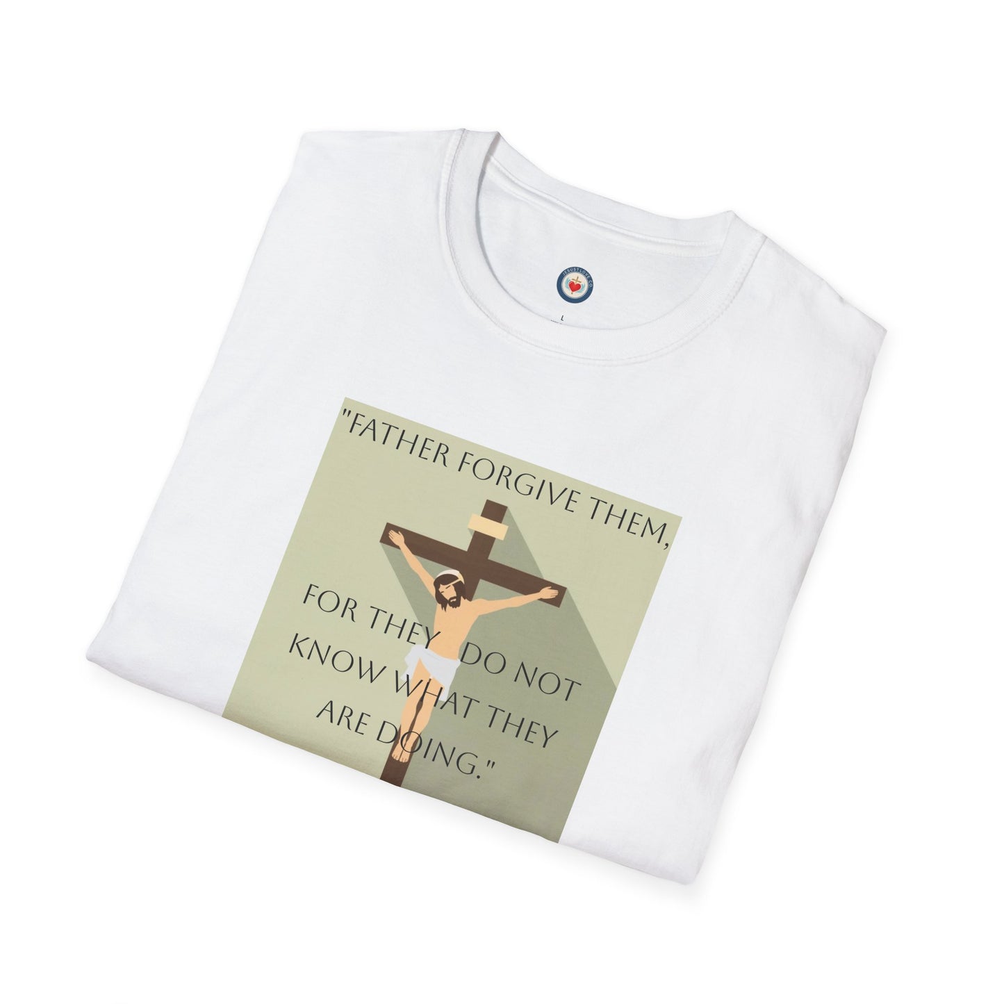 "Father Forgive Them" Luke 23:34 Jesus on Cross Graphic Tee