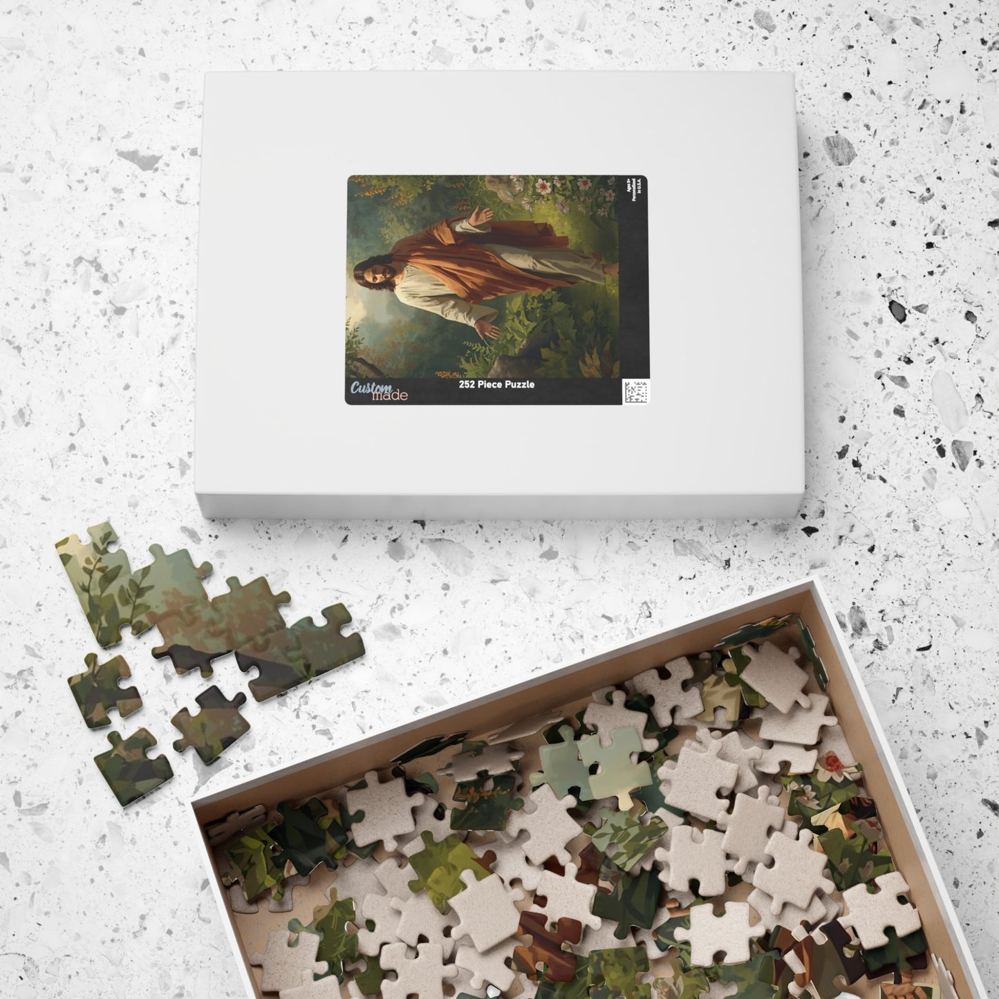 Jesus Walking in Garden Puzzle — Christian Religious Jigsaw (110/252/520/1014 pcs)
