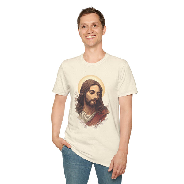 Jesus Portrait Oil Art T-Shirt — Religious Christian Graphic Tee