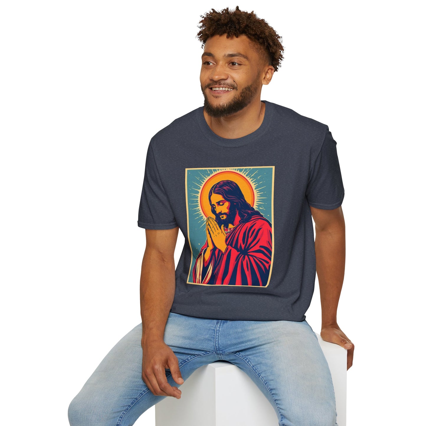 Jesus Praying Pop Art Graphing T-shirt