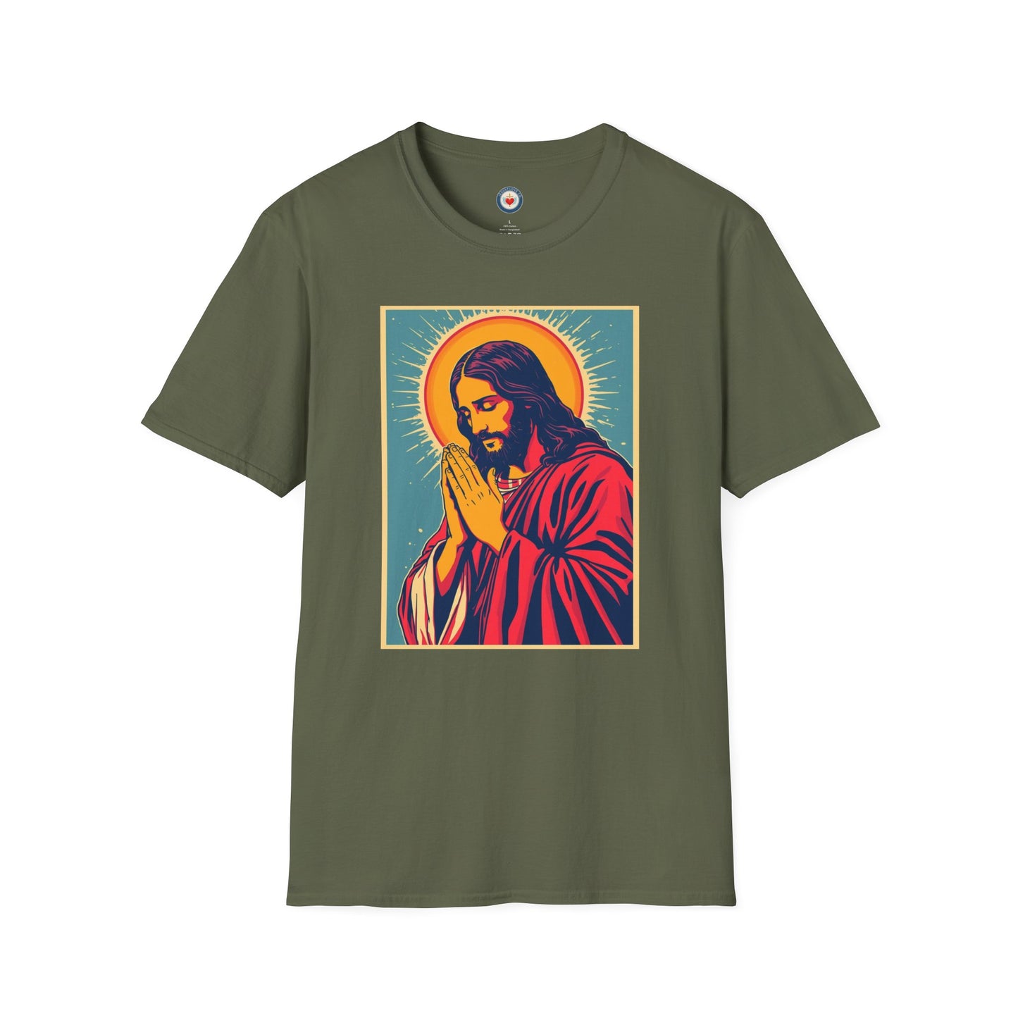 Jesus Praying Pop Art Graphing T-shirt