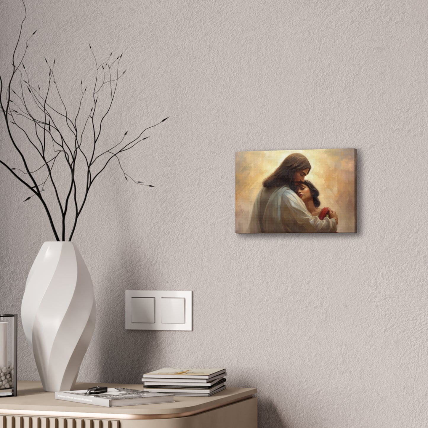 Jesus Comforting Women- Heavenly Canvas Wall Art
